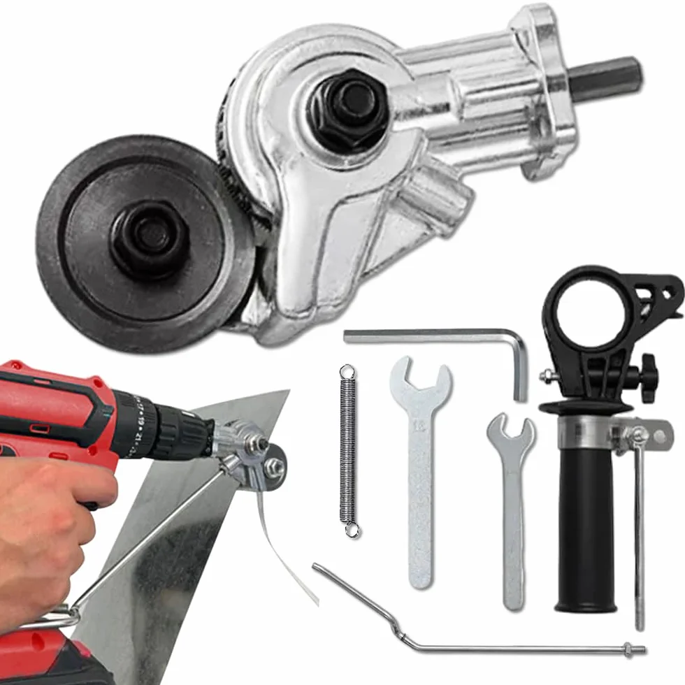Grignoteuse de Tôle, Coupeur de Plaque de Perceuse Électrique, Accessoire de Perceuse Électrique pour Couper le Fer, l'Acier, le Cuivre, l'Aluminium (Universel)