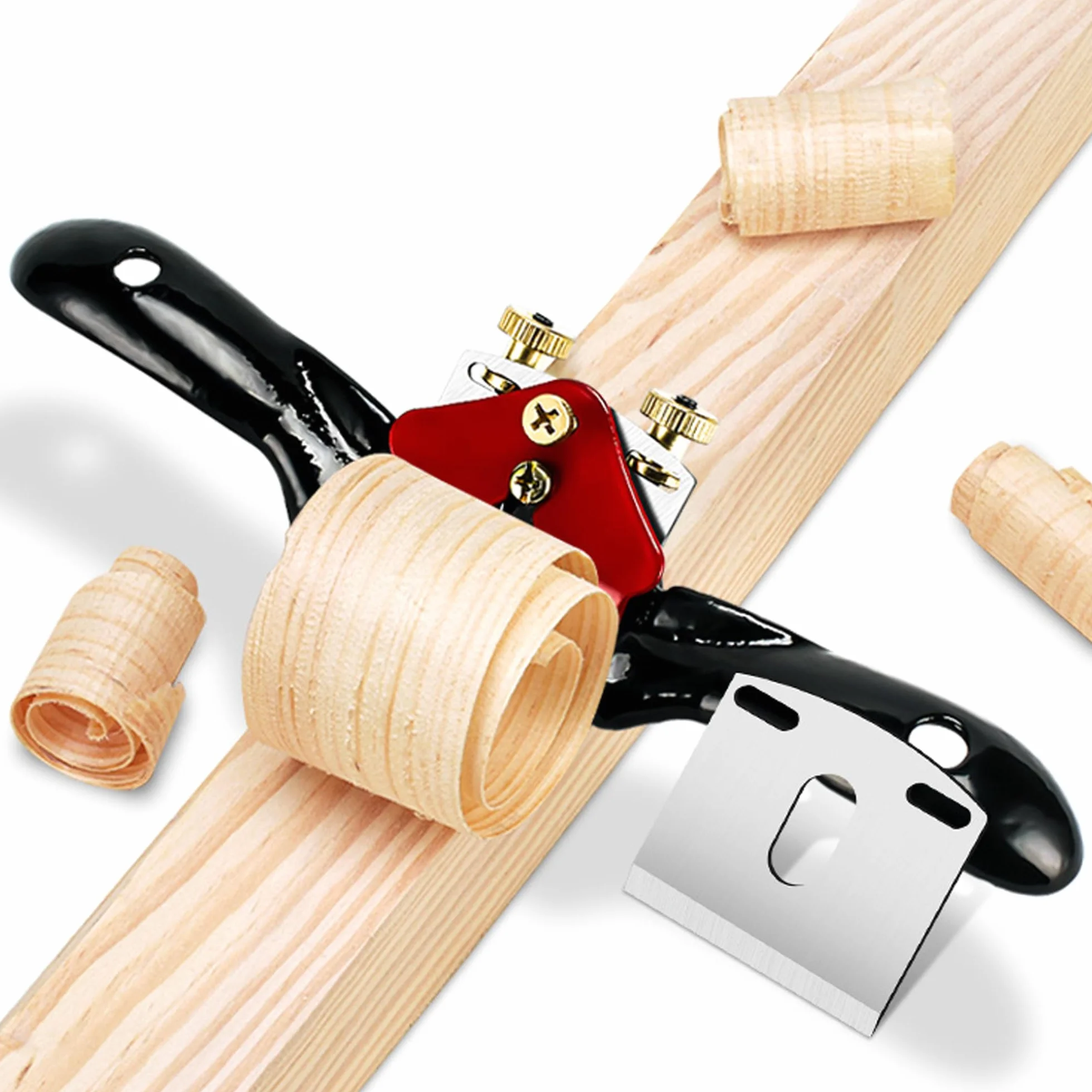 MINGZE Travail du bois Ajustable Coupe Bord Parlait Se raser pour Sculpteur sur bois, Rabot à main en bois de rabot de plan pour le bois dur de charpentier de bois dur (9 pouces)