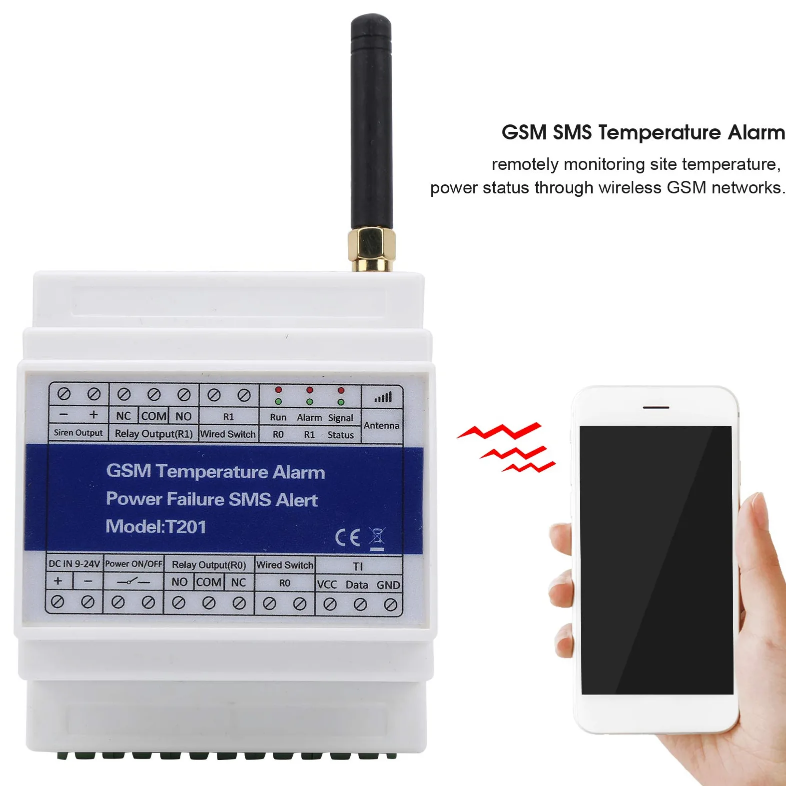 Alarme de température SMS GSM, Alerte de Panne de Courant pour la sécurité à Domicile, Rapport de minuterie de Prise en Charge de la Surveillance à Distance