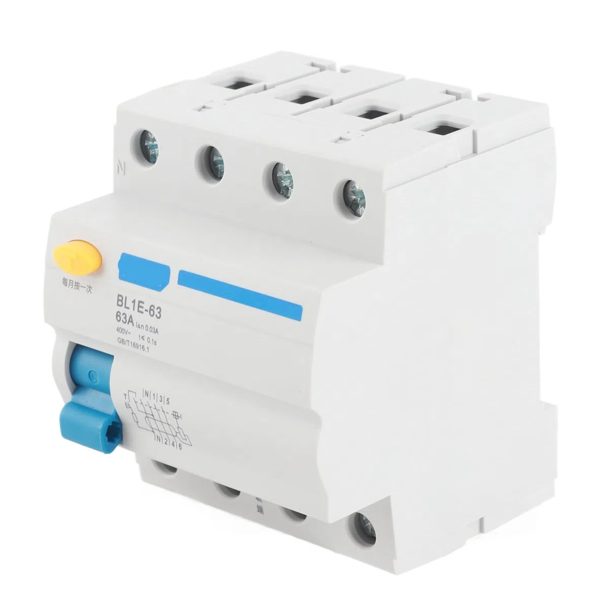 Disjoncteur Différentiel BL1E-63 3P+N 63A - Salvavita C63 Triphasé 230V 30mA