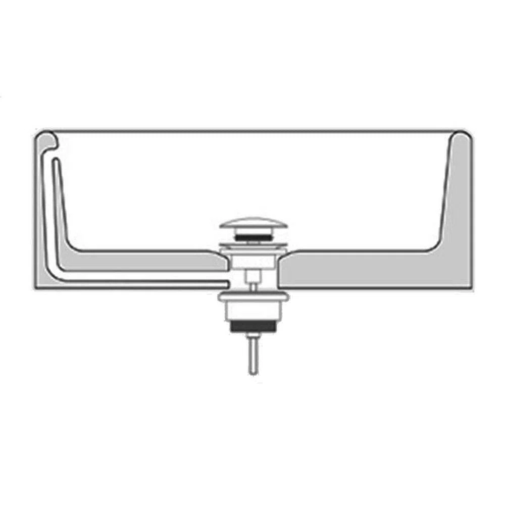 Kibath L480671 Bonde Clic Clac Universelle Or Rose Bonde Push-up de Lavabo Bidet Écrou 1 1/4 Fabriqué en Laiton