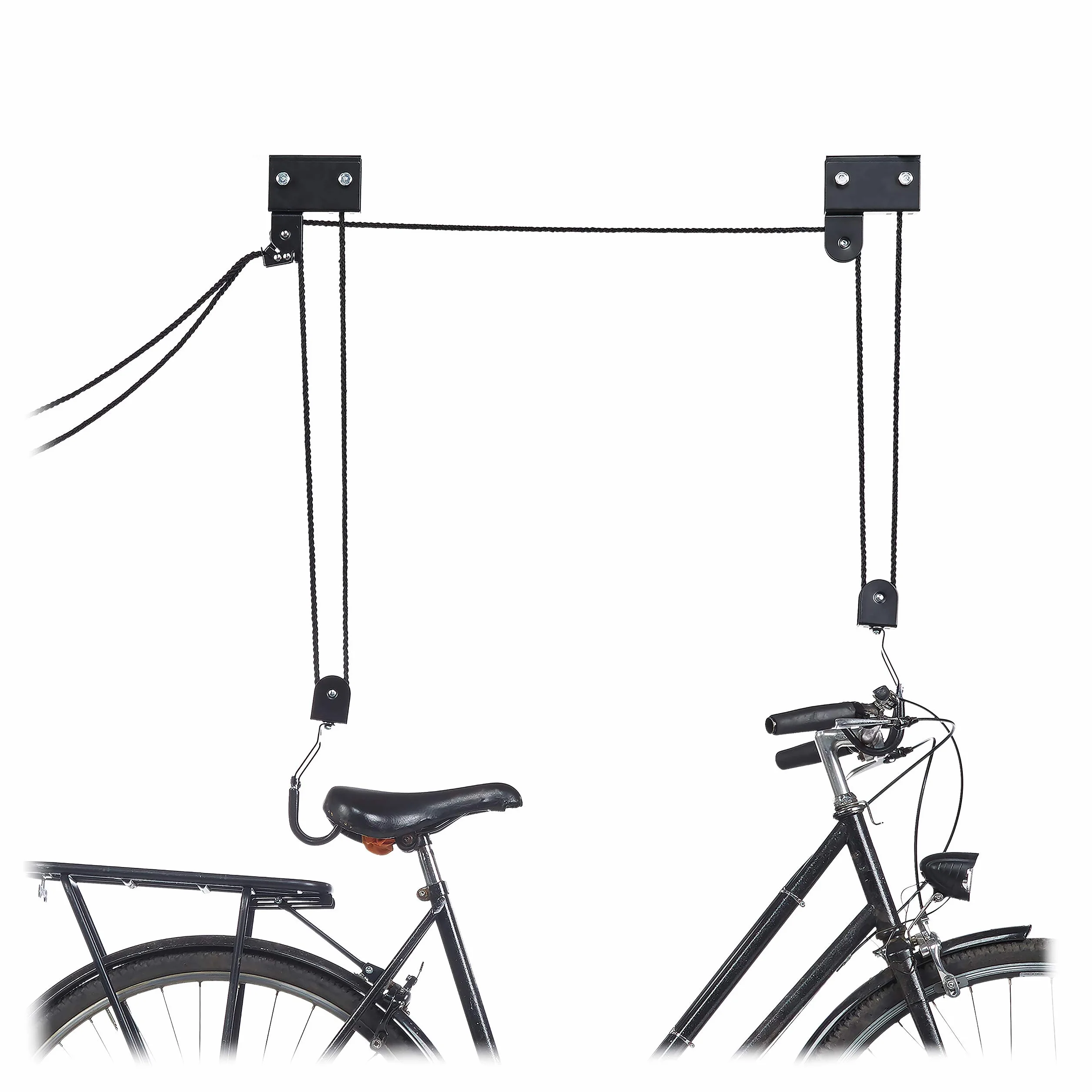 Relaxdays Élévateur de vélo avec crochet et frein à corde, kayak, élévateur de vélo, taille unique