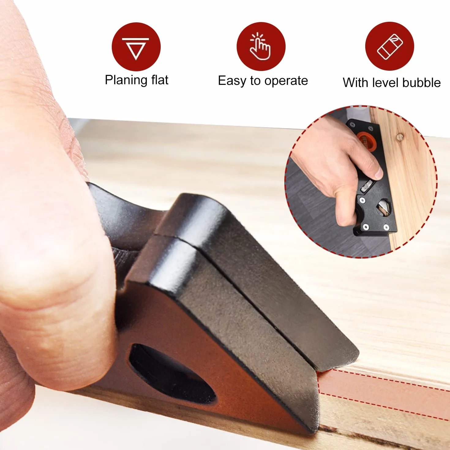 7 Pcs Rabot a Chanfreiner Manuel Suite, Woodworking Edge Corner Raboteuse, Biseau à 45 Degrés Rabot Dangle, pour Travail du Bois, Coupe Rapide du Bois