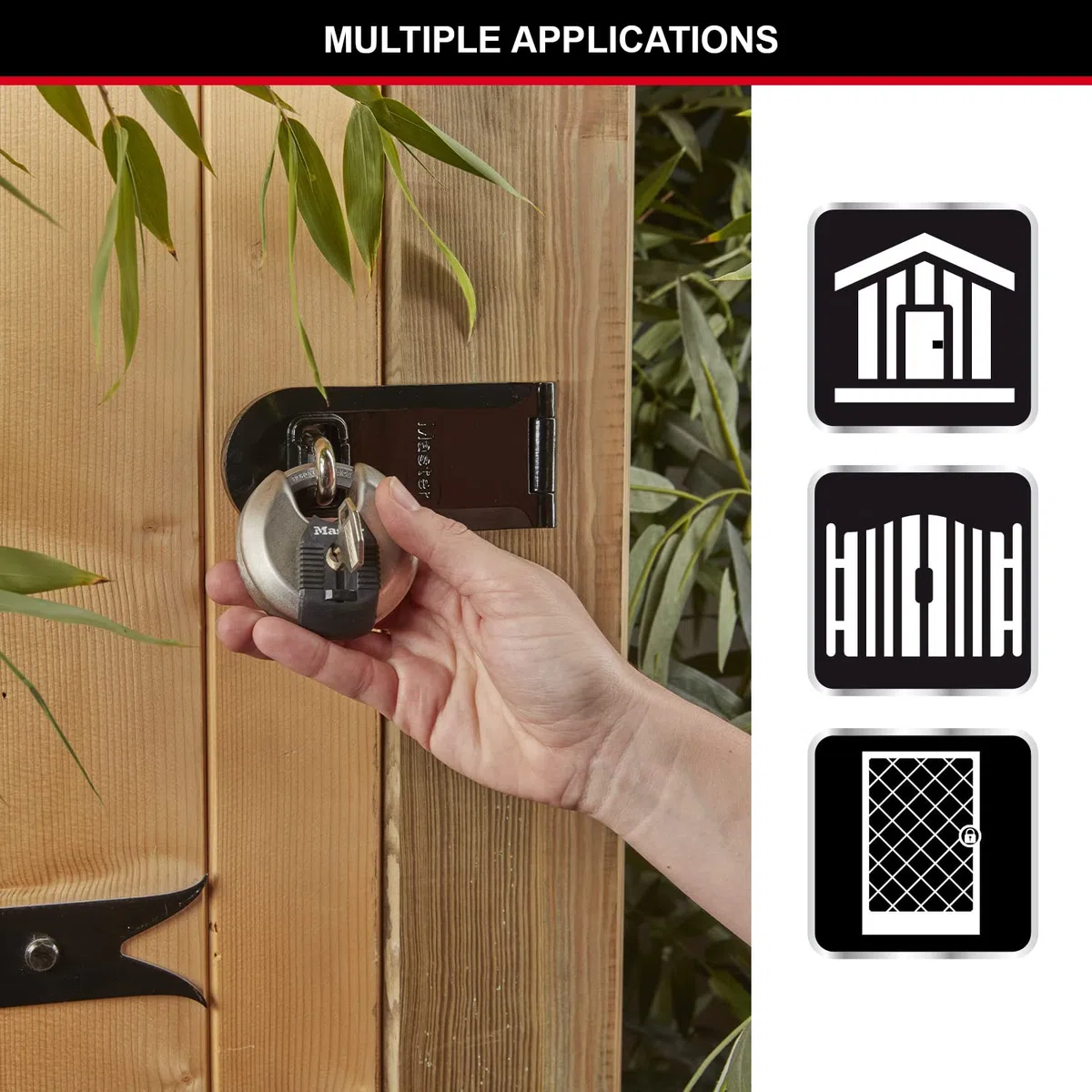 Master Lock M40EURT Lot de 2 Cadenas disque d’extérieur à clé/anti rouille 70 mm
