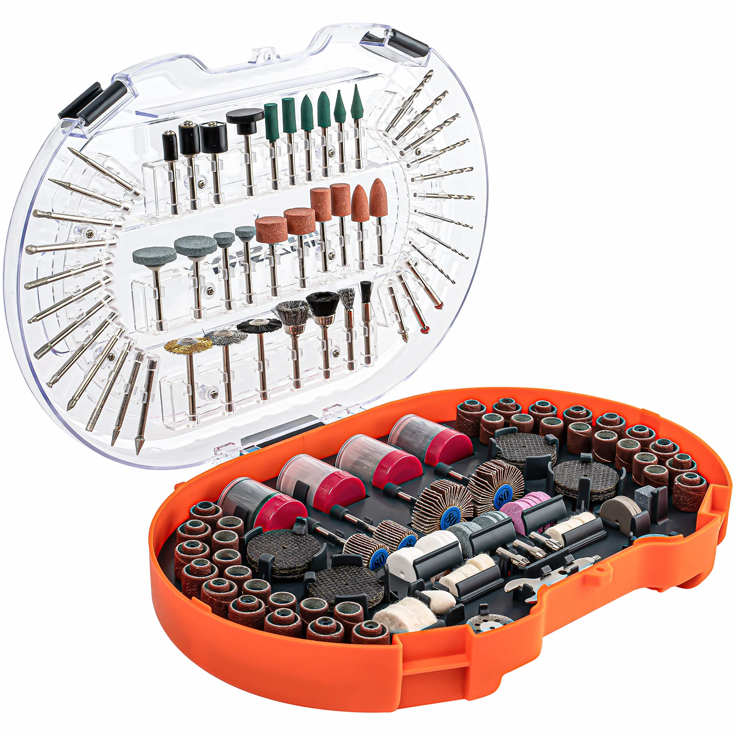 HASKYY Kit Accessoires Outil Rotatif 276 Pièces pour Ponçage, Découpe, Polissage, Gravure et Perçage – Coffret avec Disques à Tronçonner, Accessoires de Polissage et Mini Forets