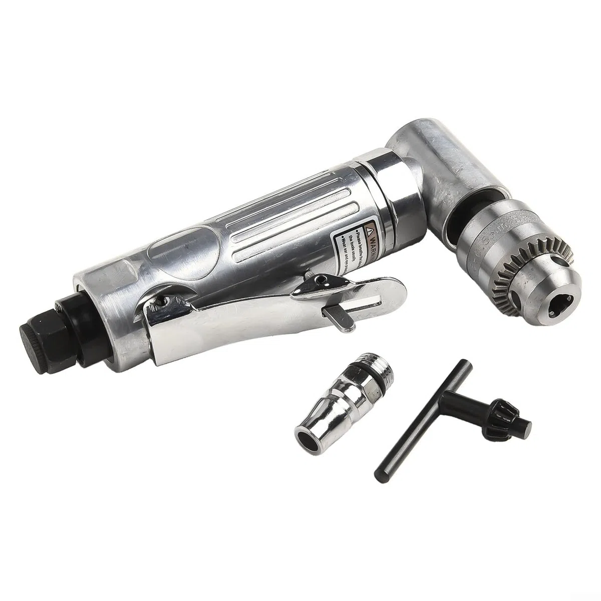 Eawfgtuw Perceuse pneumatique à angle droit coudé à 90 degrés mandrin 1/4 Outil pneumatique haute vitesse 15 000 tr/min pour atelier, applications à espace étroit, outil à air comprimé, équipement