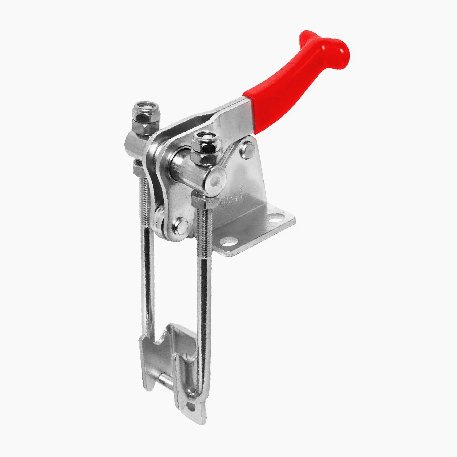 POWERTEC 1 pince à bascule, capacité de maintien de 898 kg, loquet à boulon en U vertical réglable à 90 degrés avec poignée antidérapante pour gabarits et fixations de travail du bois, fumoir,