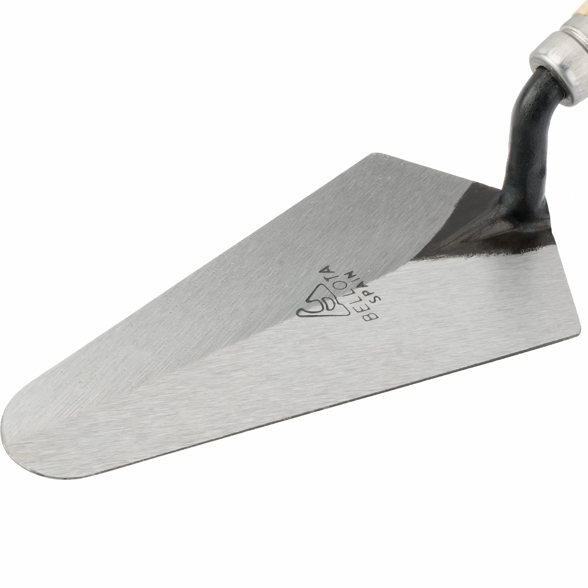 Bellota 5842-H - Truelle Forgée Madrilène avec Manche en Bois de Hêtre pour Travaux de Maçonnerie et de Carrelage, Dimensions 105 x 103 x 318 mm