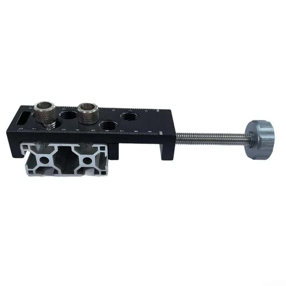 Gabarit de perçage profilé en aluminium avec manchons de perçage de 10 mm et 8 mm pour profils de série 20/30/40, localisateur de guide de trou en métal et perforateur de fixation (A)