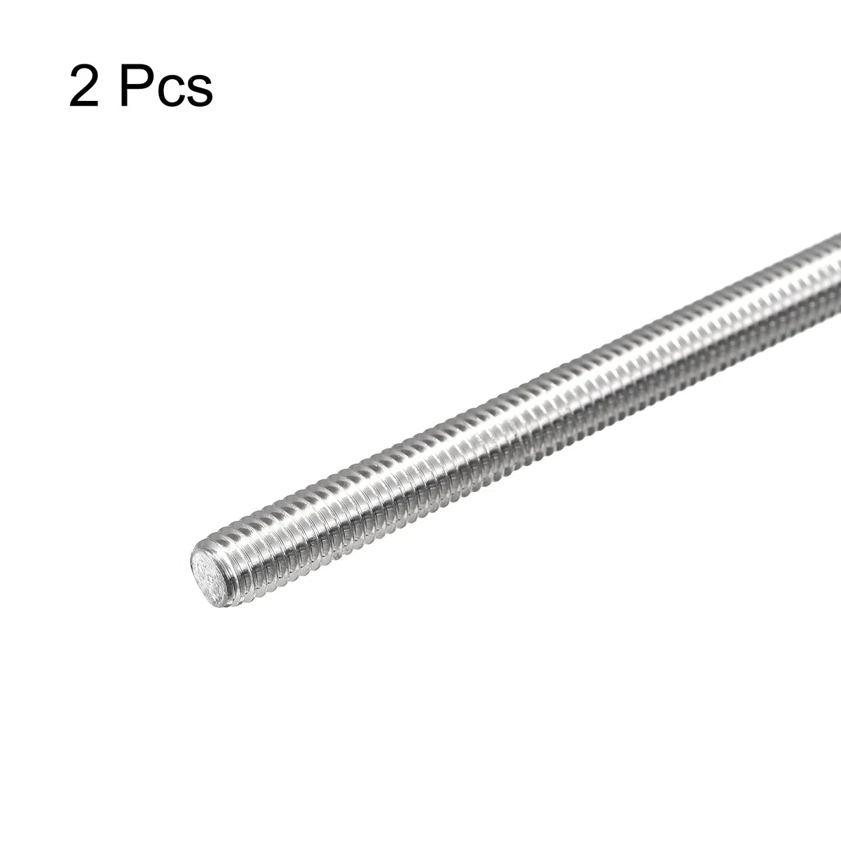 sourcing map Lot de 2 tiges entièrement filetées M6 x 500 mm Filetage 1 mm Acier inoxydable 304 Tige filetée à droite