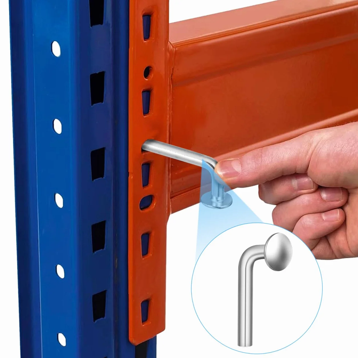100pièces Goupilles De Sécurité Galvanisées Pour Rayonnage Pallet Rack Boulons De Sécurisation Accessoires Diy Étagères