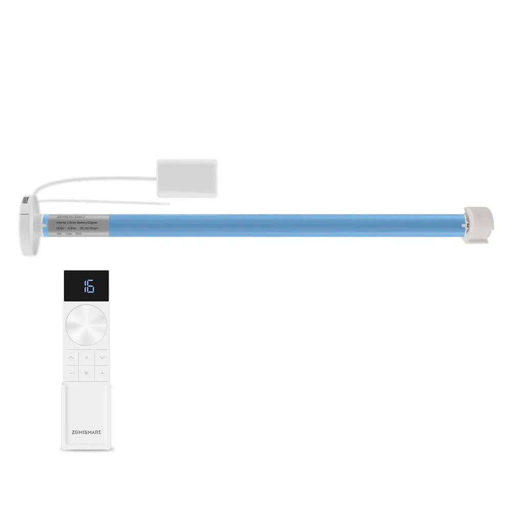 Moteur de store intelligent pour tube de 17 mm/25 mm/28 mm, moteur de store à rouleau Zigbee rechargeable, fonctionne avec Alexa et Google Home, contrôle par application, nécessite un hub Tuya Zigbee