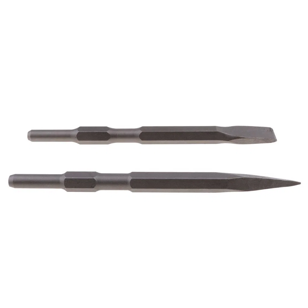 17mm Ciseau à Pointe Hexagonale et Ciseau Plat pour Marteau électrique, Pic électrique