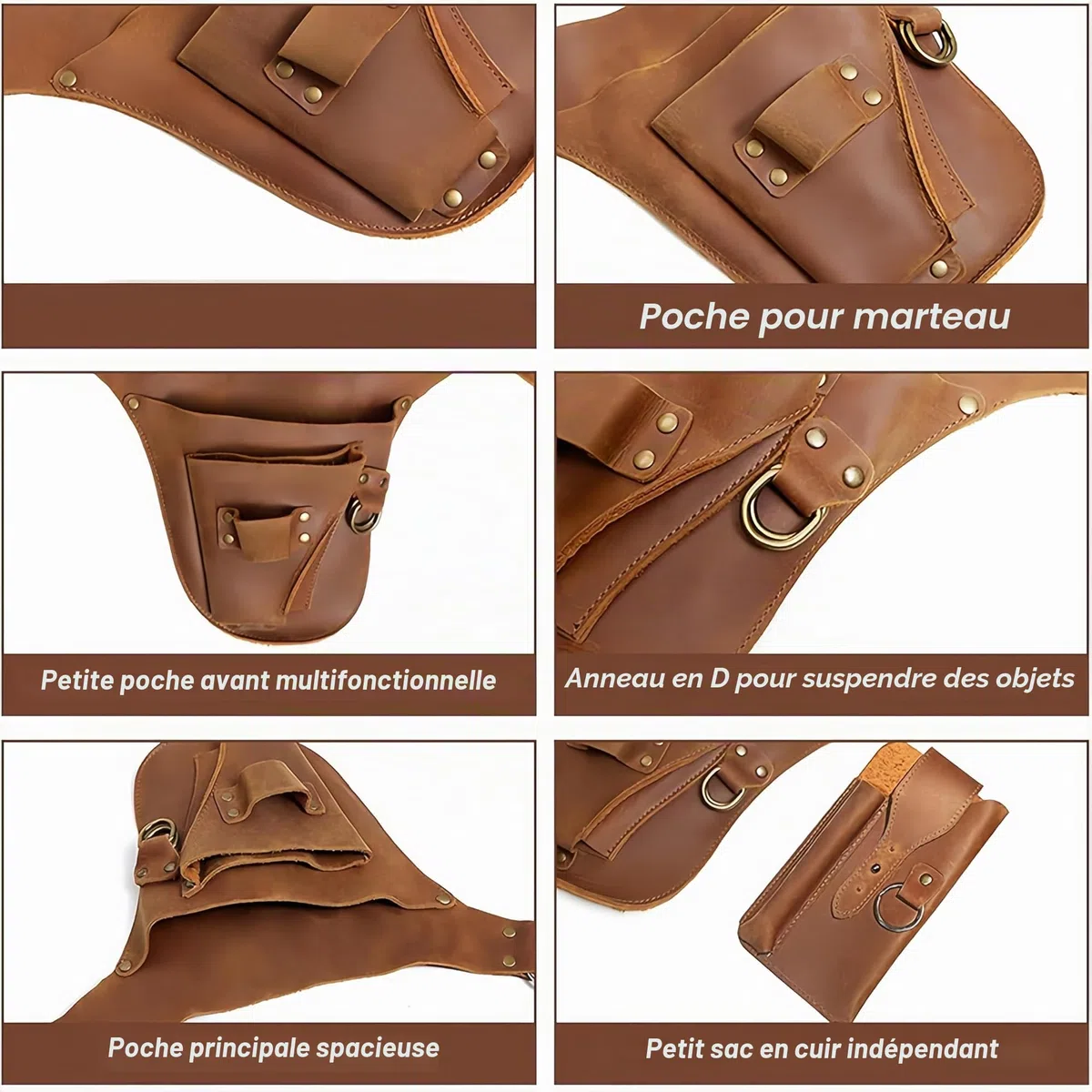 Ceinture à outils de jardin, ceinture d'outils de jardin, organisateur portable en cuir PU lourd, multifonctionnel pour femmes et hommes jardiniers