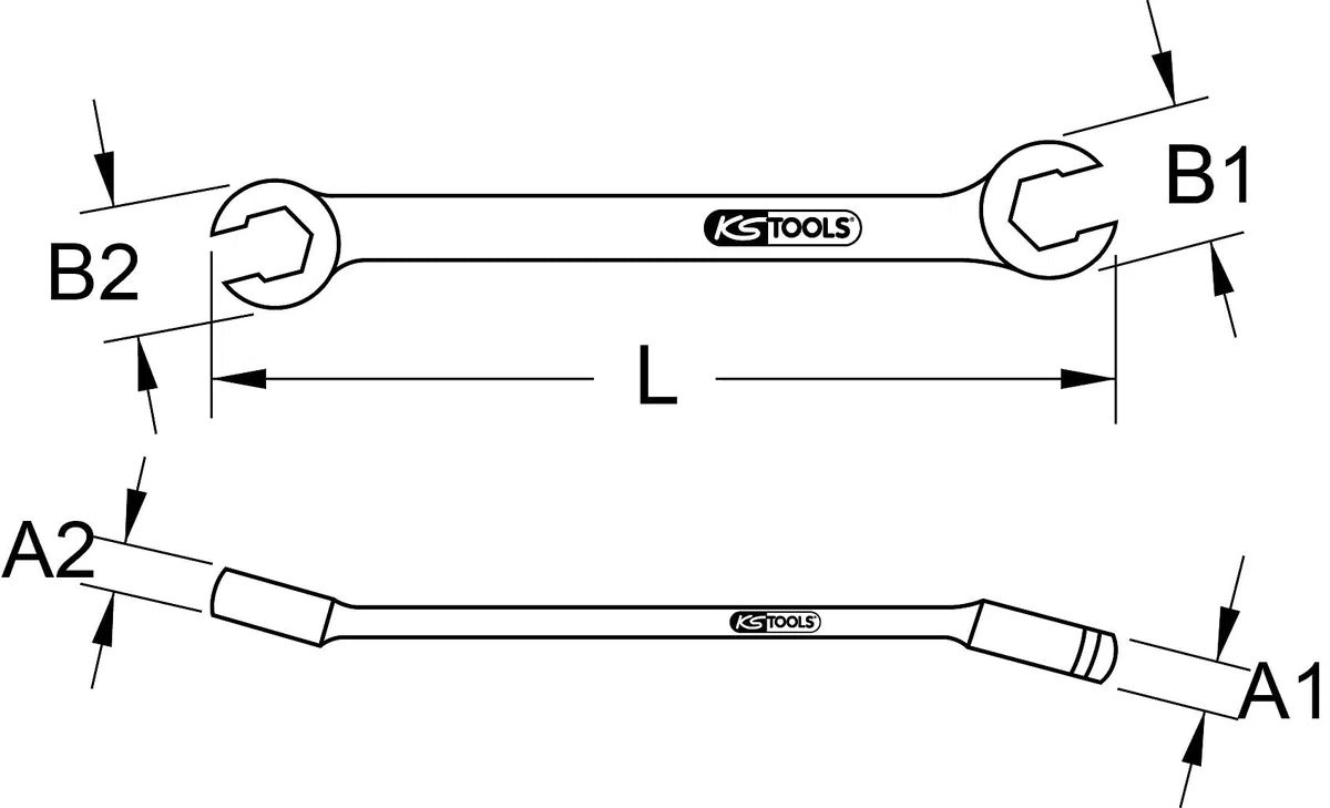 KS TOOLS 517.0269 - Clé à tuyauter - 30x32 mm - En Chrome vanadium - Grande résistance à la corrosion et à l’usure