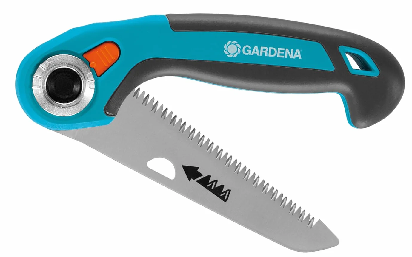 Gardena Scie xe0 xe9laguer repliable 135 P : scie pratique en acier xe0 ressort de qualitxe9, excellentes performances, coupe prxe9cise, forme de poignxe9e coudxe9e (8742-20)