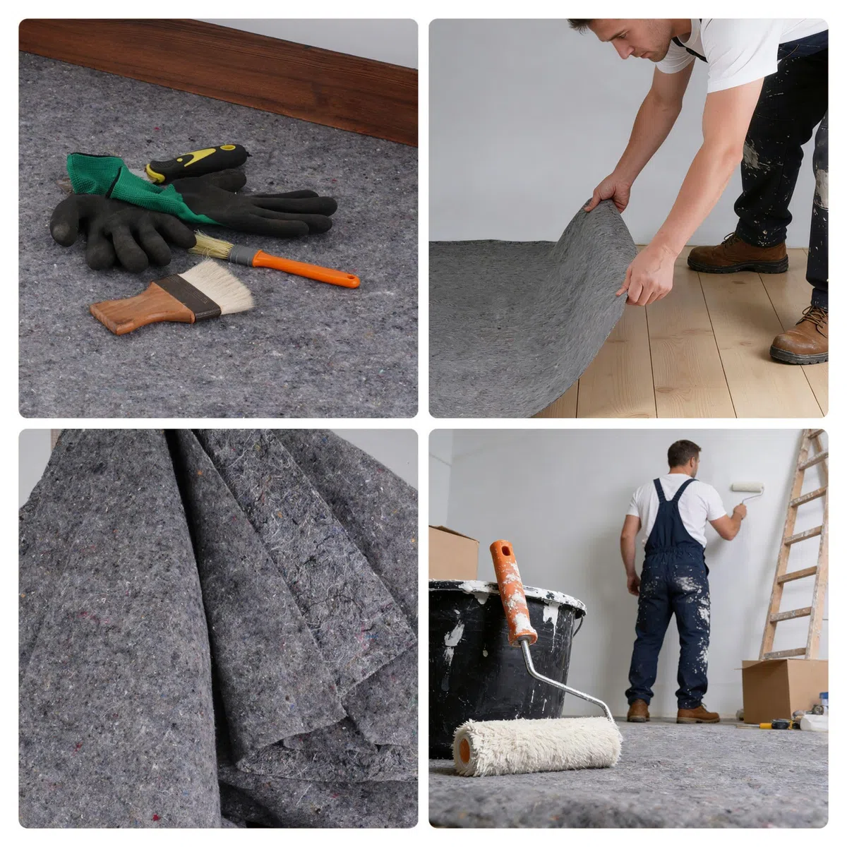 Lot de 5 couvertures de déménagement 150x200 cm - 300 g/m², P – Protection Meubles et Objets Fragiles - Idéales pour Transport et Stockage