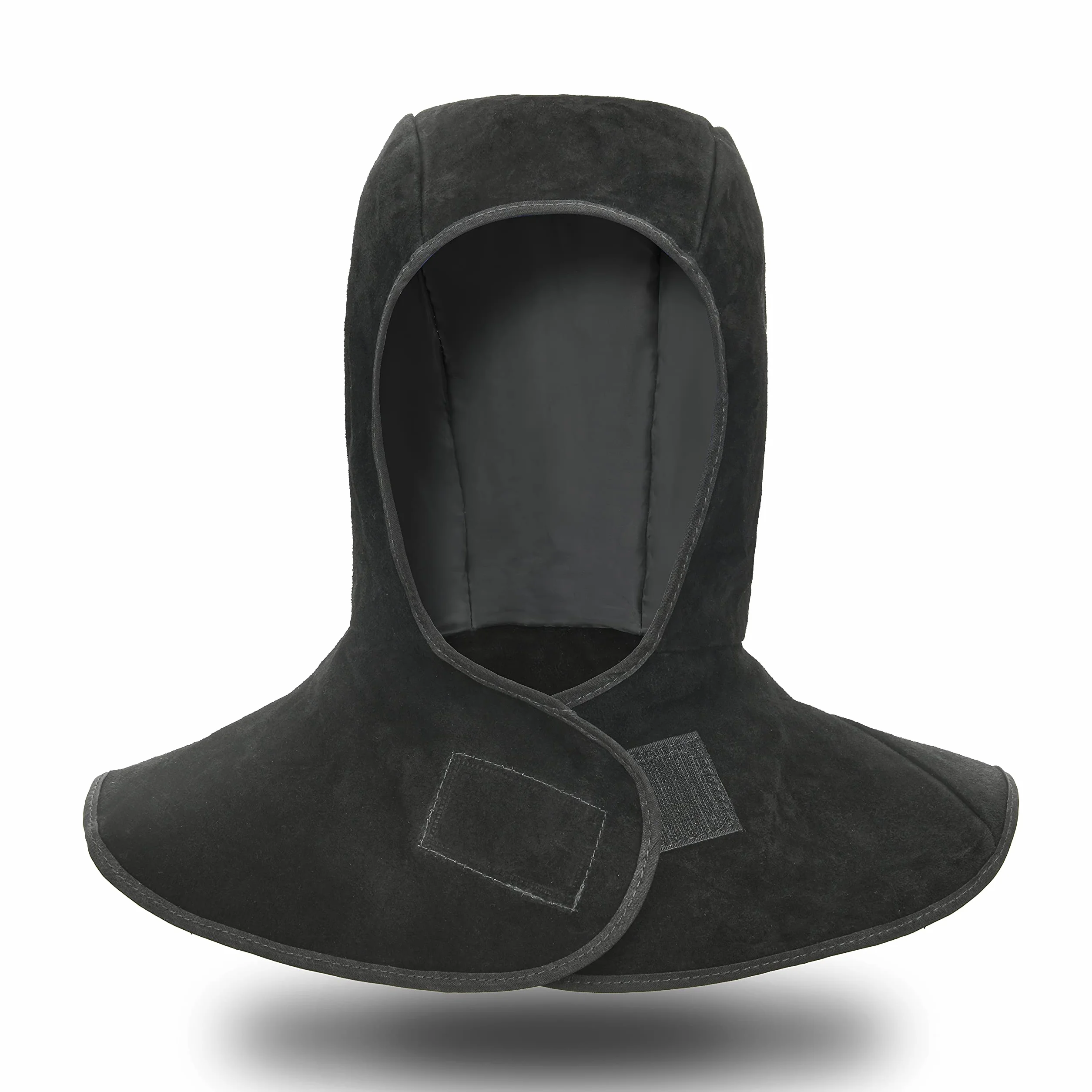 Leaseek Capuche de Soudure, Masque de Soudure,Ignifuge, Bonnet de soudage avec drapé, Protection de la tête pour Homme et Femme (Noir)