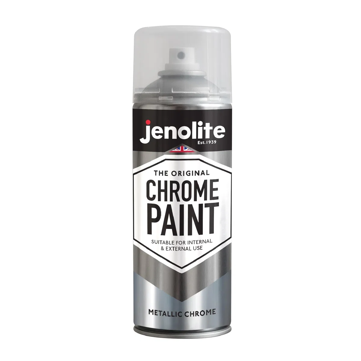 JENOLITE Vaporisateur Bombe de peinture chromée lisse - Convient pour l'intérieur et l'extérieur - 400 ml