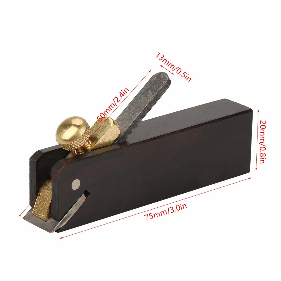 Hztyyier Mini ébène Avion, Rabot à Bois Portable pour Coupe et Chanfrein, Outil de Bricolage pour Travail du Bois
