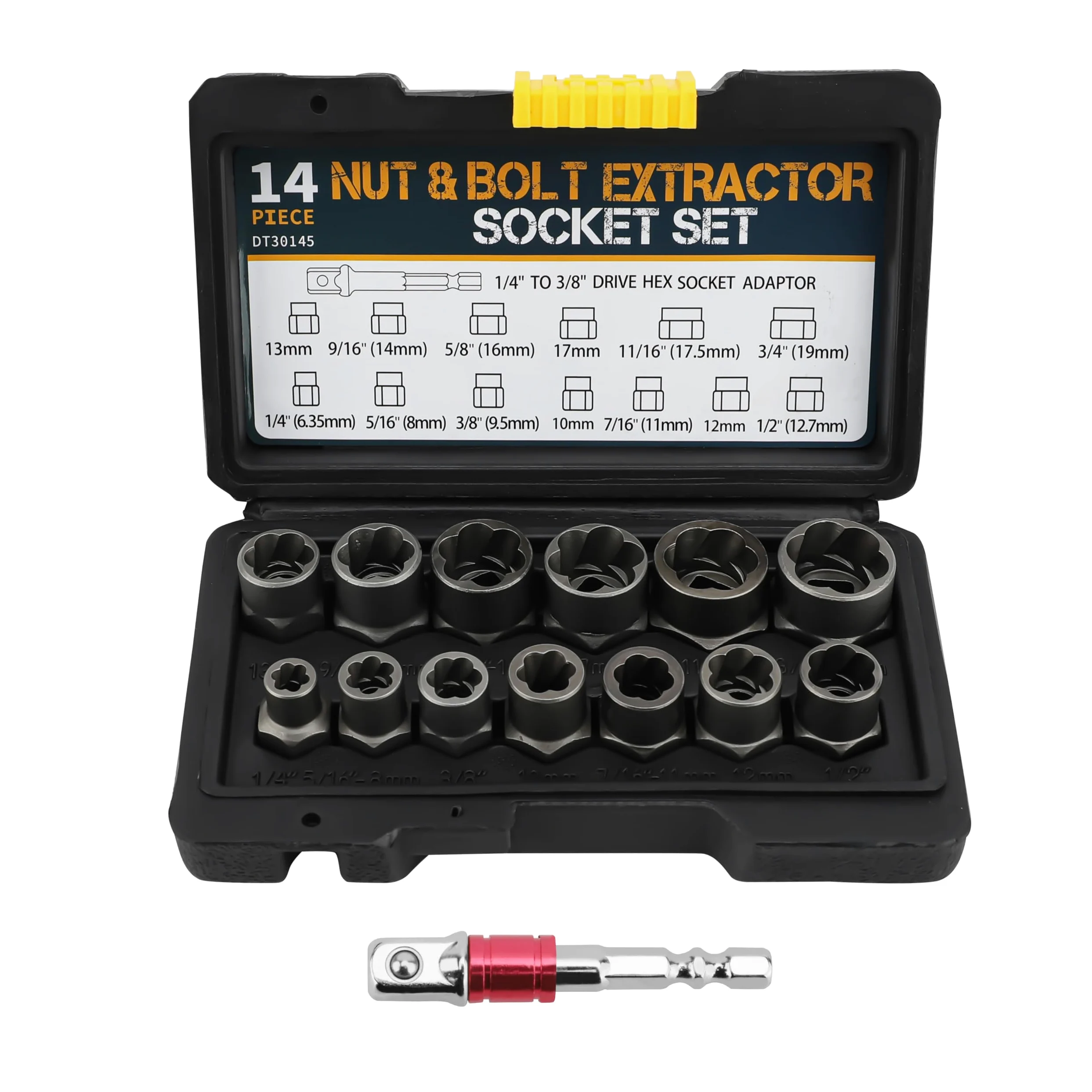 14 Pièces Extracteur Ecrou Antivol, Ecrou Antivol Universelle, Extracteur Boulon Antivol, Extracteur De Vis Cassée , Ensemble D'outils De Retrait