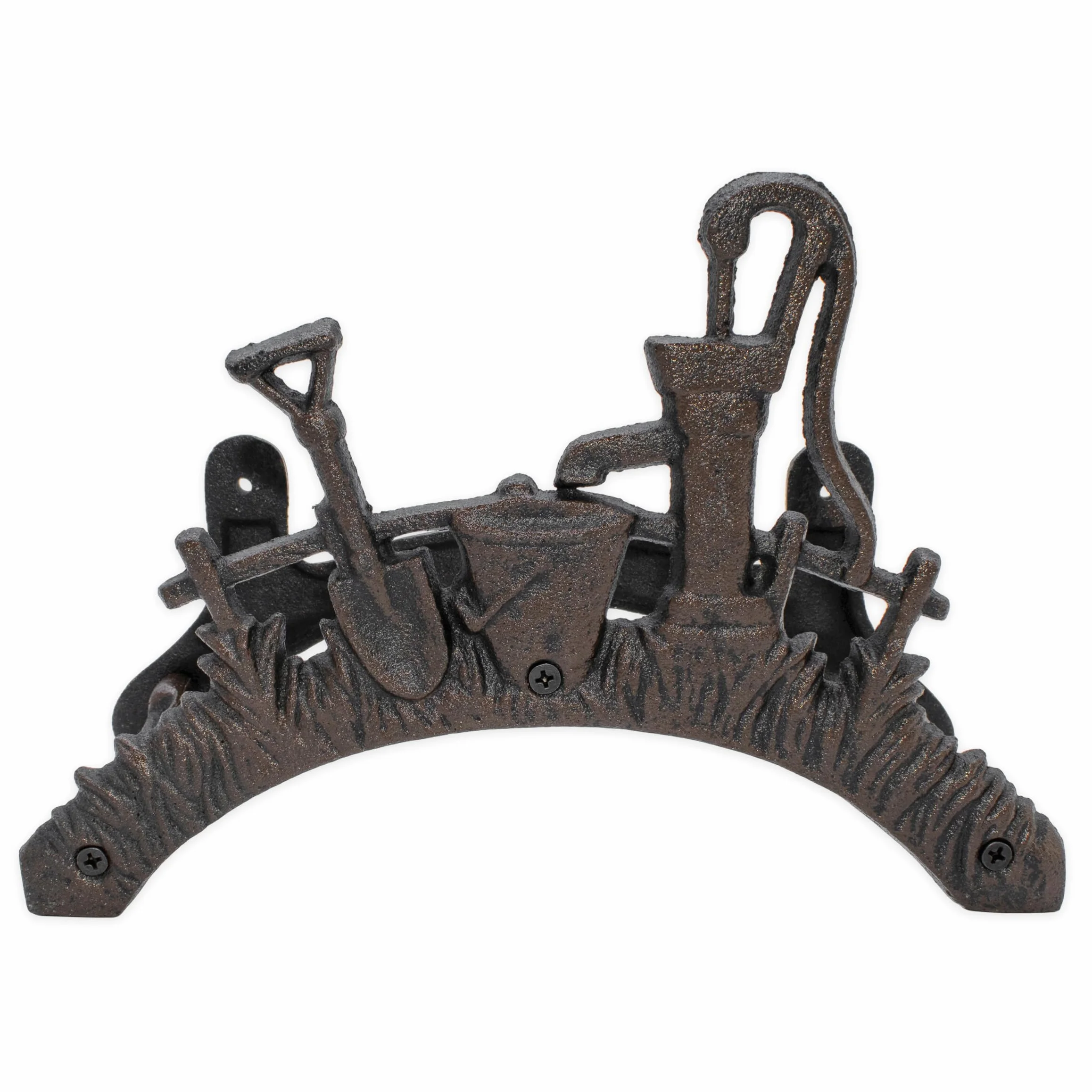 Spetebo Support mural pour tuyau d'arrosage en fonte - 29 x 18,5 x 14 cm - Support mural en métal antique