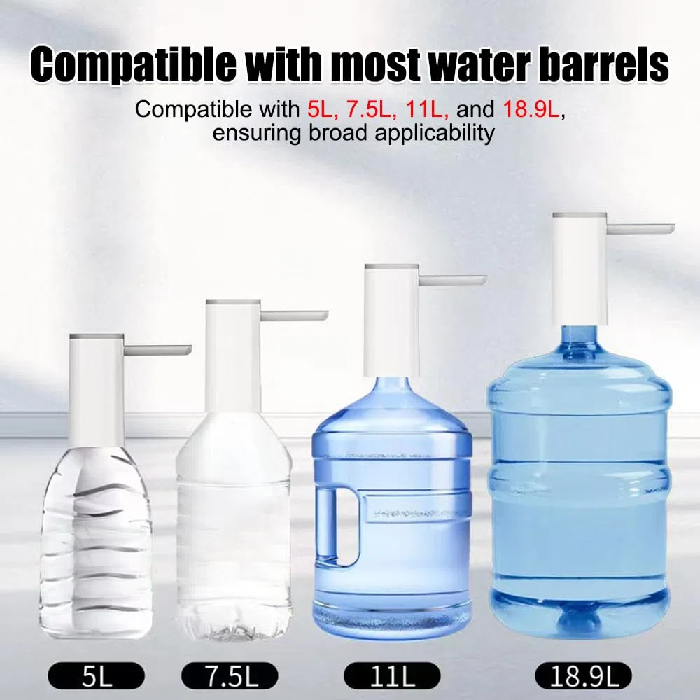 Distributeur Bouteilles d'eau, Pompe à Eau Pliable USB, 3 Vitesses, Robinet Bouteilles avec écran Tactile LED pour la Maison Cuisine Salon Bureau et Camping