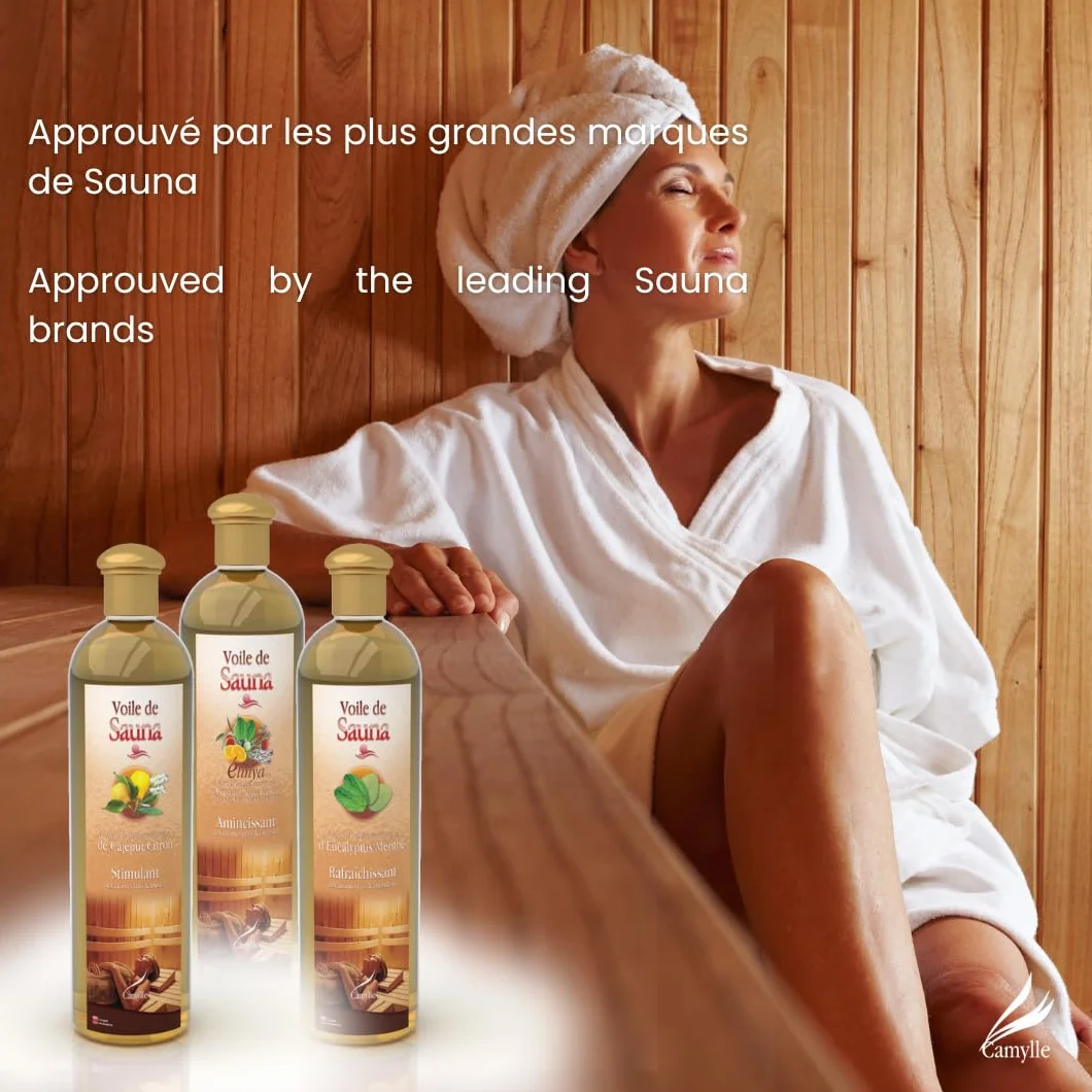 Camylle - Voile de Sauna Fleur D'Oranger - Fragrances à base d’Huiles Essentielles 100% Pures et Naturelles pour Sauna - Déstressant aux arômes suaves et captivants - 250ml