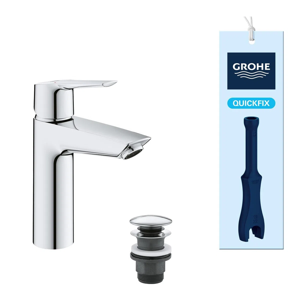 GROHE Robinet de salle de bain, Chromé, Pour le lavabo Taille M
