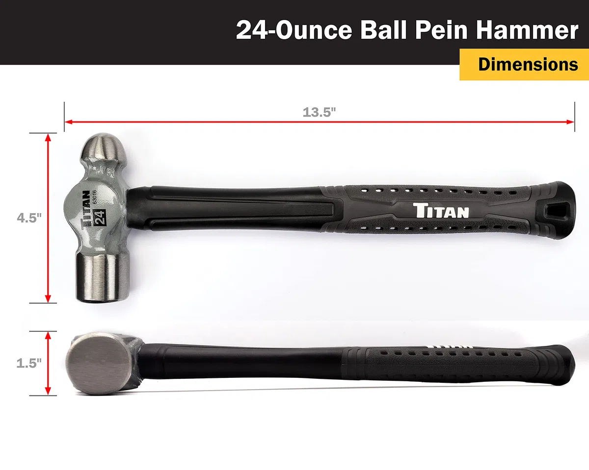 TITAN Marteau TIT63016 (680 g à panne à boule)
