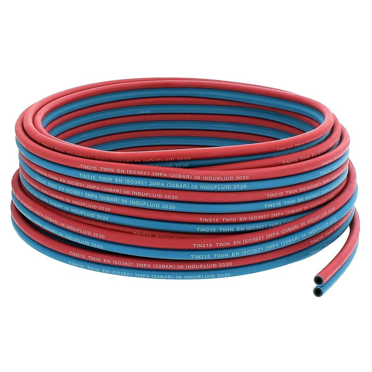 Tuyau de soudure oxygène/acétylène Ø 6.3 mm - Longueur 5 mètres