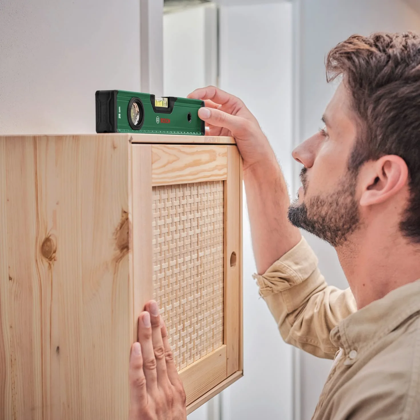 Bosch Set de marquage (alignement précis et marquage avec niveau à bulle 25 cm, mètre pliant de 2 m et marqueur pour trous profonds)