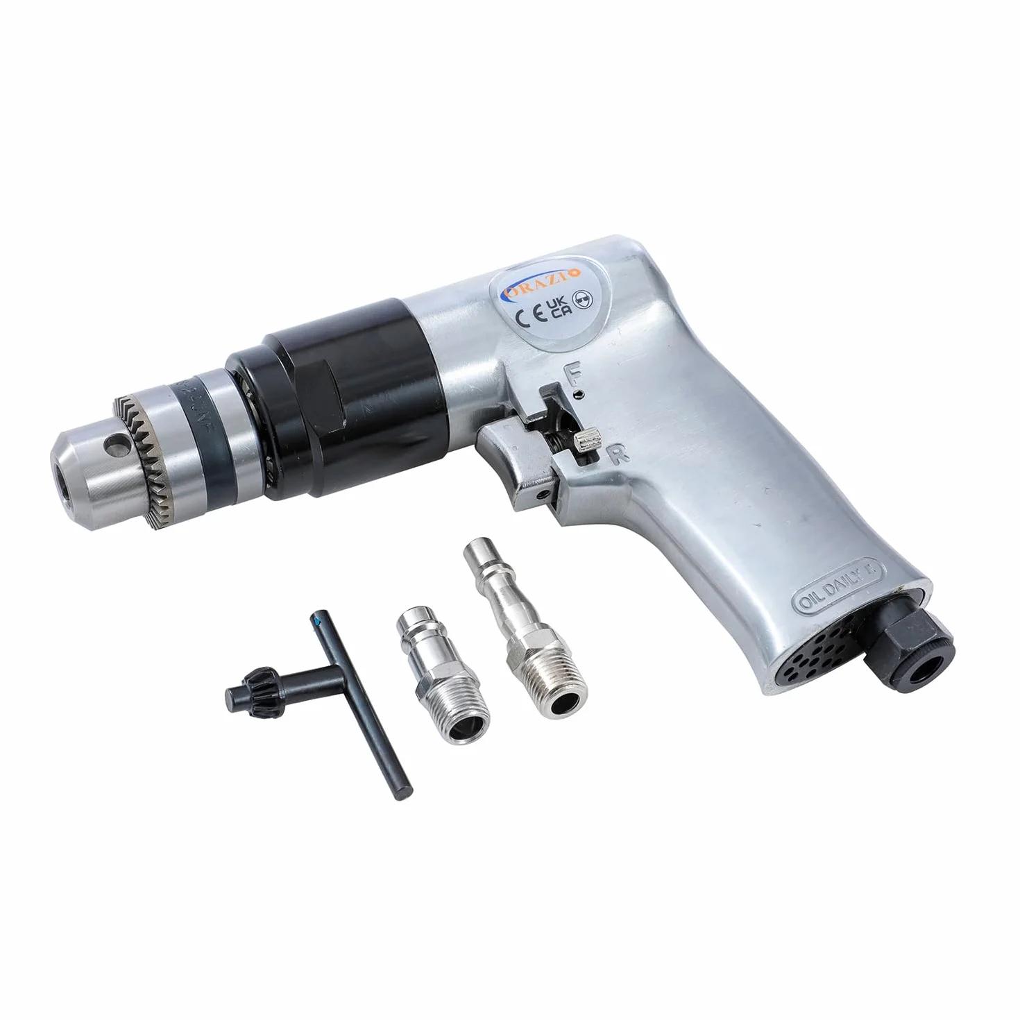 ORAZIO Perceuse Pneumatique Réversible 10mm 3/8" avec Mandrin à Clé Outils Pneumatiques 212512