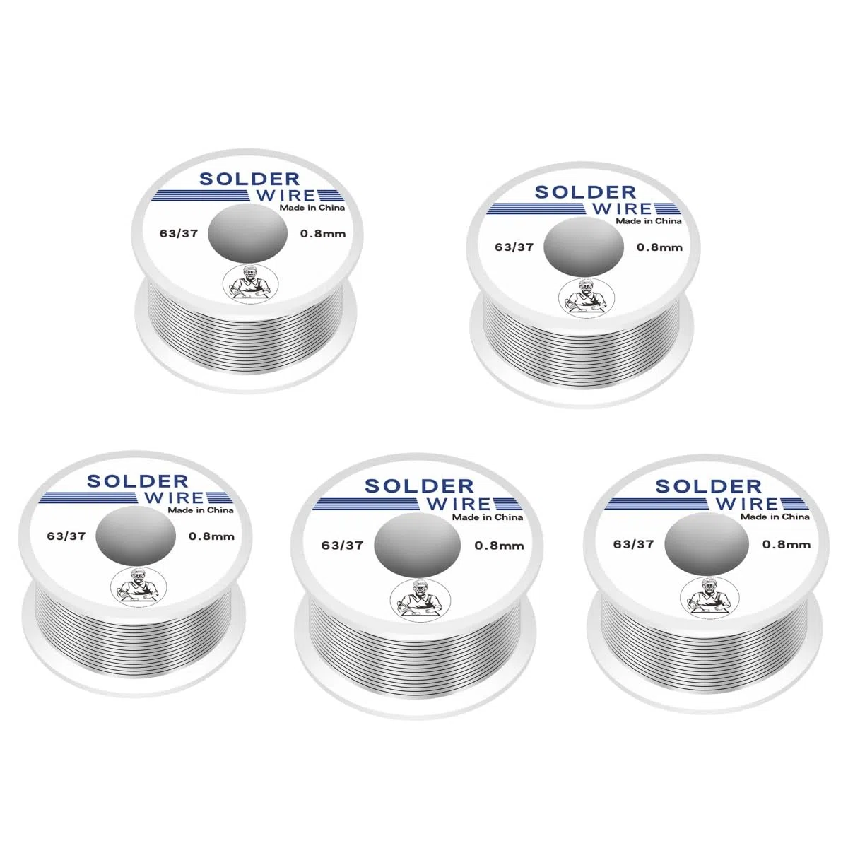 Kit fer à souder, pistolet à souder automatique 60W, kit d'étain de soudage à chauffage rapide, y compris fil d'étain de soudage, ventouse d'étain de soudage (50g solder wire 5 pcs)