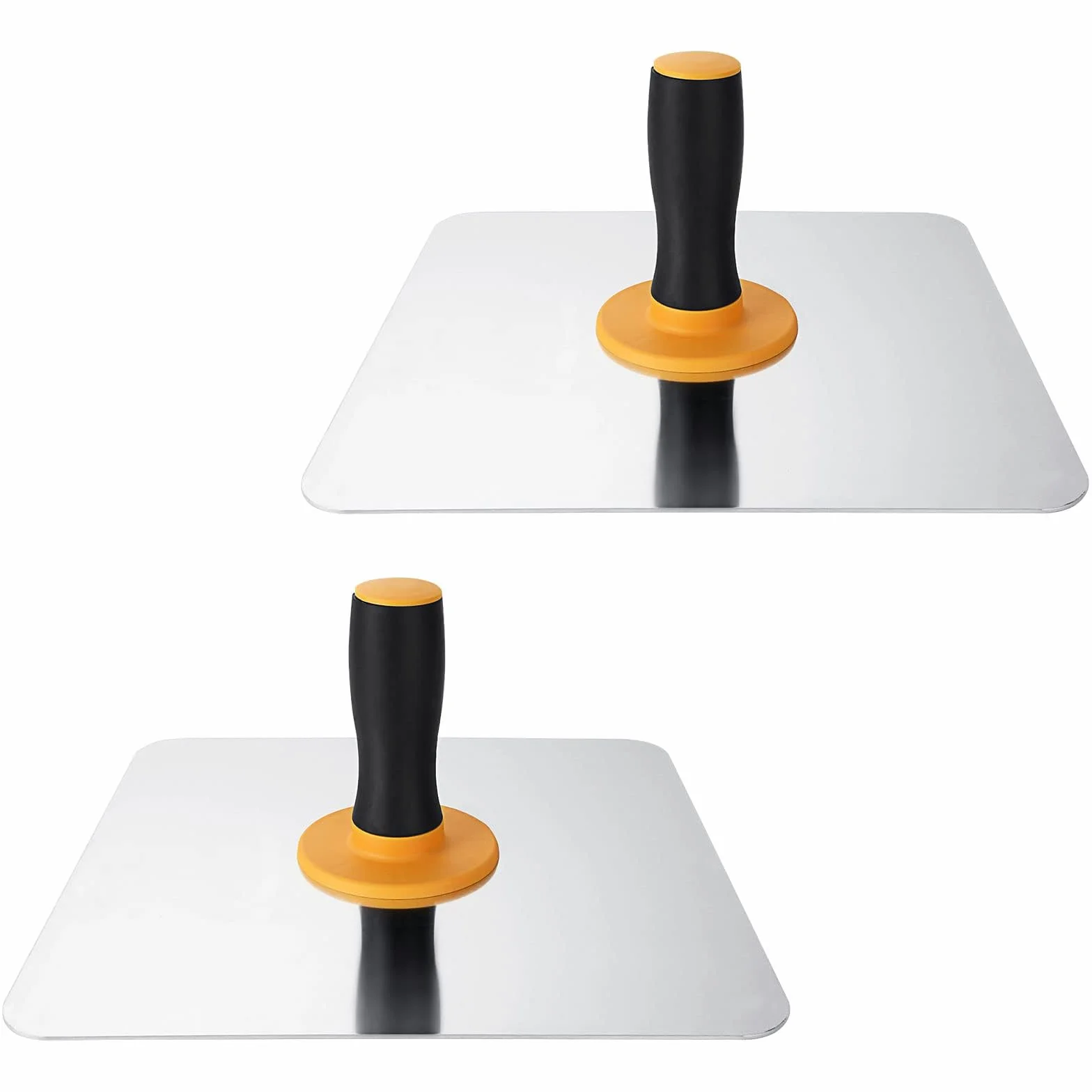 AKOLAFE Lot de 2 Platoir Enduit en Aluminium 300x300mm, Taloche Enduit Professionnelle avec Poignée Ergonomique, Plateau de Plâtrier Robuste pour Enduisage, Maçonnerie et Finition