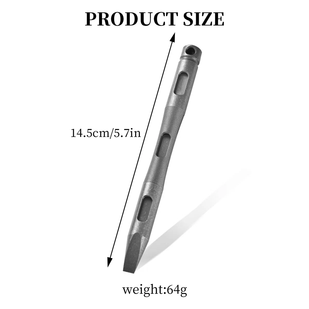 Pied de biche en titane EDC, barre de levier EDC Pry Bar en alliage de titane avec fonction décapsuleur, porte-clés EDC pour outils de camping en plein air (lavage des pierres)