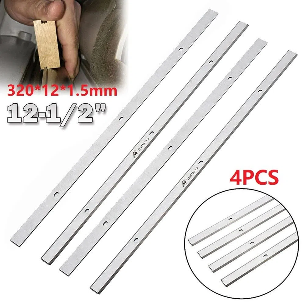 Générique WNJ-Tool, Lame de Rabot 4 pièces 12-1/2in pour Triton TPT125, Delta TP305 TP400LS 22-565 22-560 pour Accessoires d'outils électriques