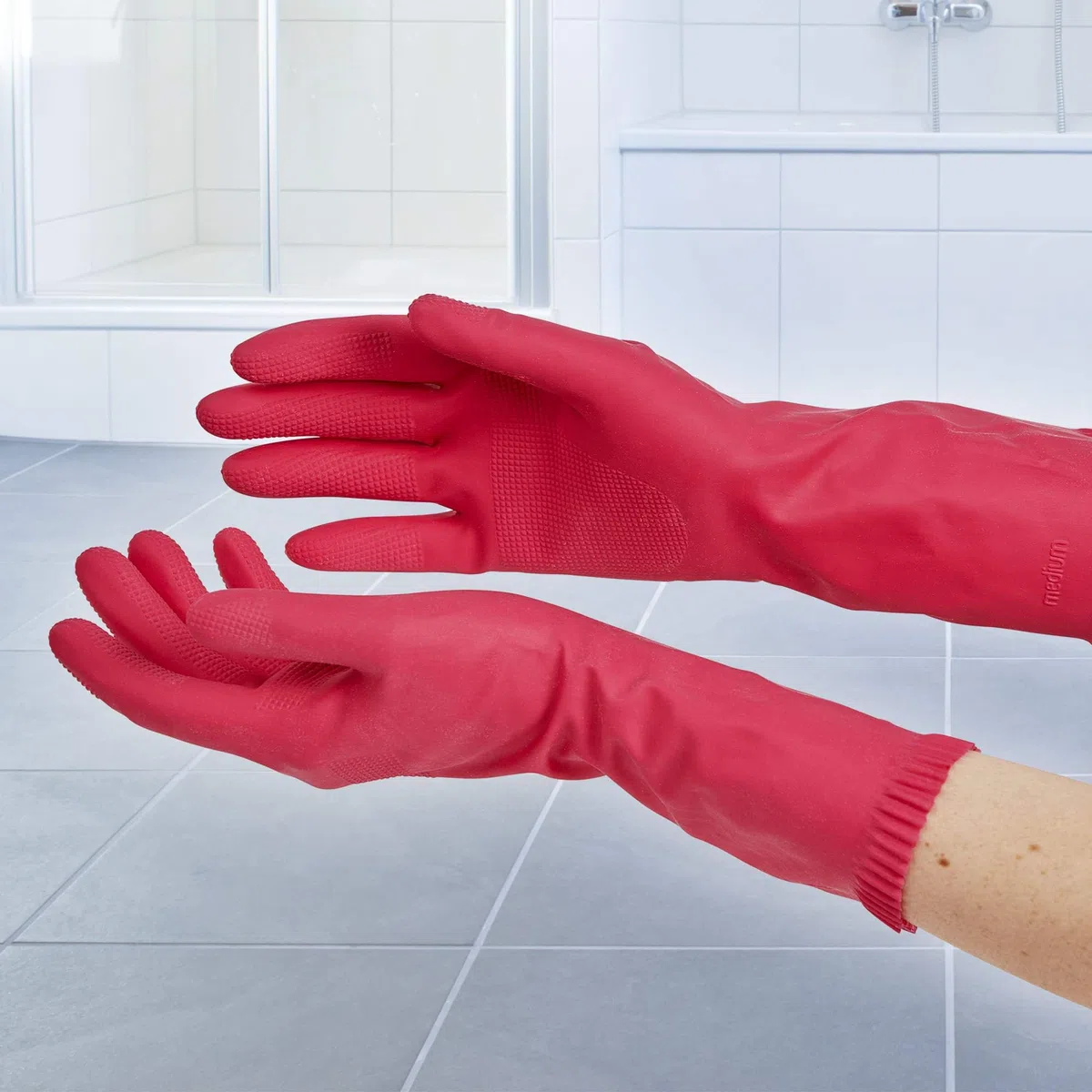 Mapa - Usages Quotidiens - 12 paires de Gants de Ménage en Latex intérieur Coton - Protection et Solidité - 12 paires - Taille M/L