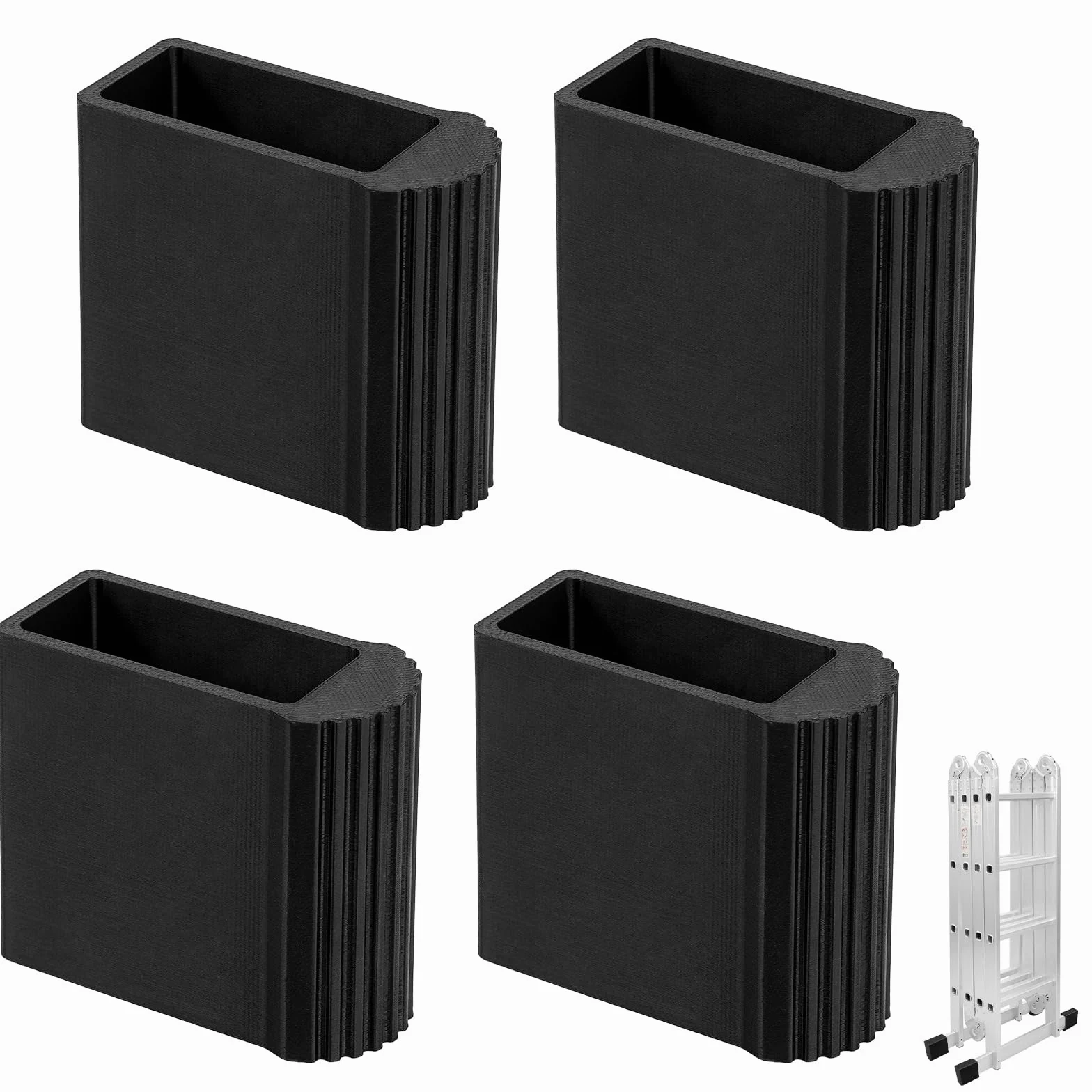 Lot de 4 pieds et échelle universels antidérapants 50 x 22 mm - En TPU résistant aux UV - Capuchons de protection pour pieds d'échelle