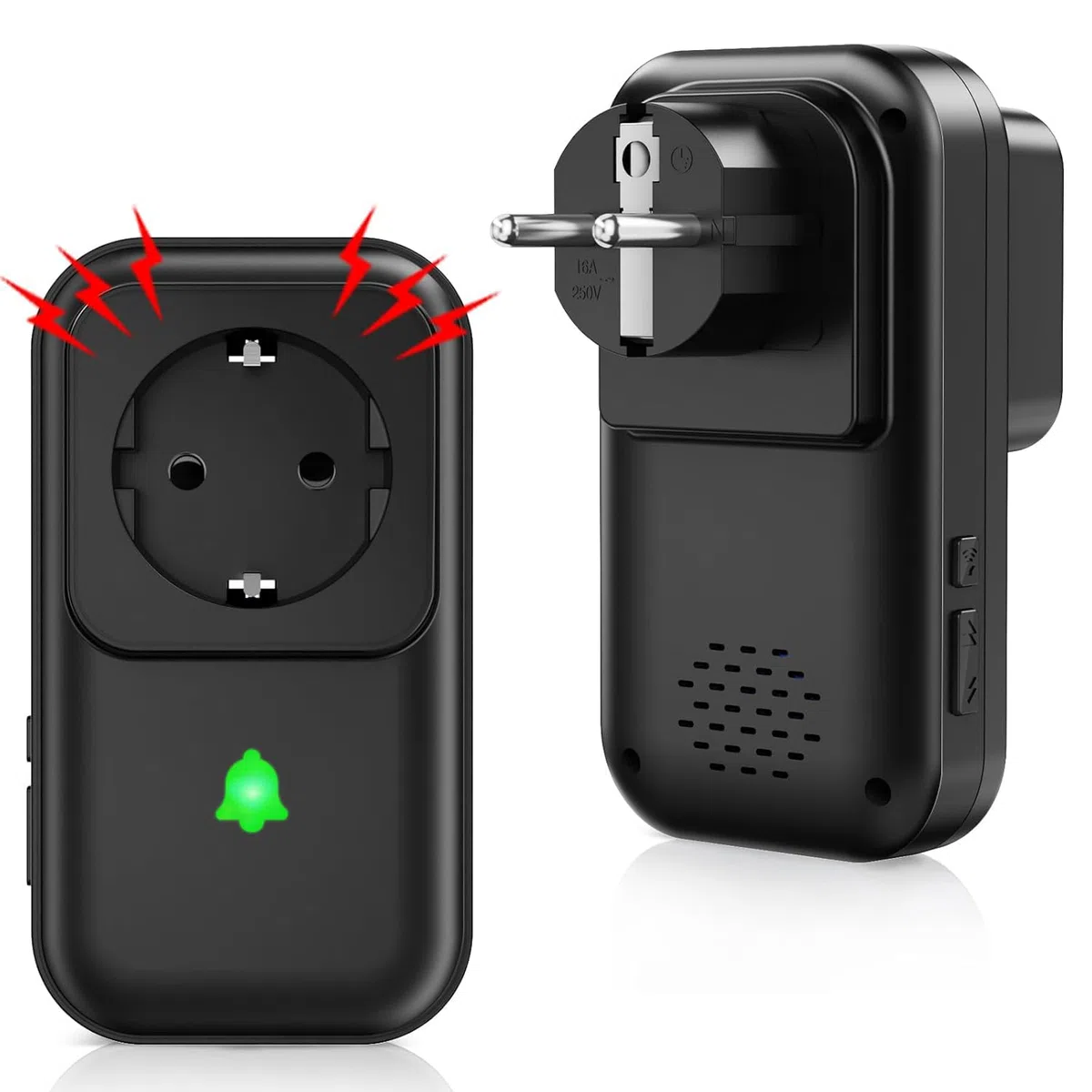 Alarme de Coupure de Courant avec Affichage LED, détecteur de Coupure de Courant avec 5 Niveaux réglables, 0 à 110 DB 7 sonneries, idéal pour la Surveillance des réfrigérateurs