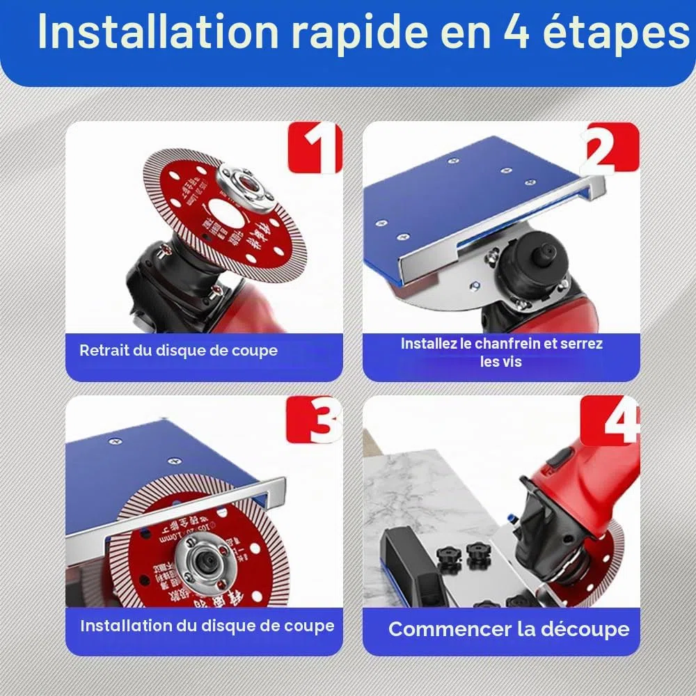 Support pour Meuleuse d'angle - Coupe Carrelage 45 Degres de Type 100 Support pour Meuleuse Angle 45 Degré Coupe Carrelage Tuyau d'Eau de 1m