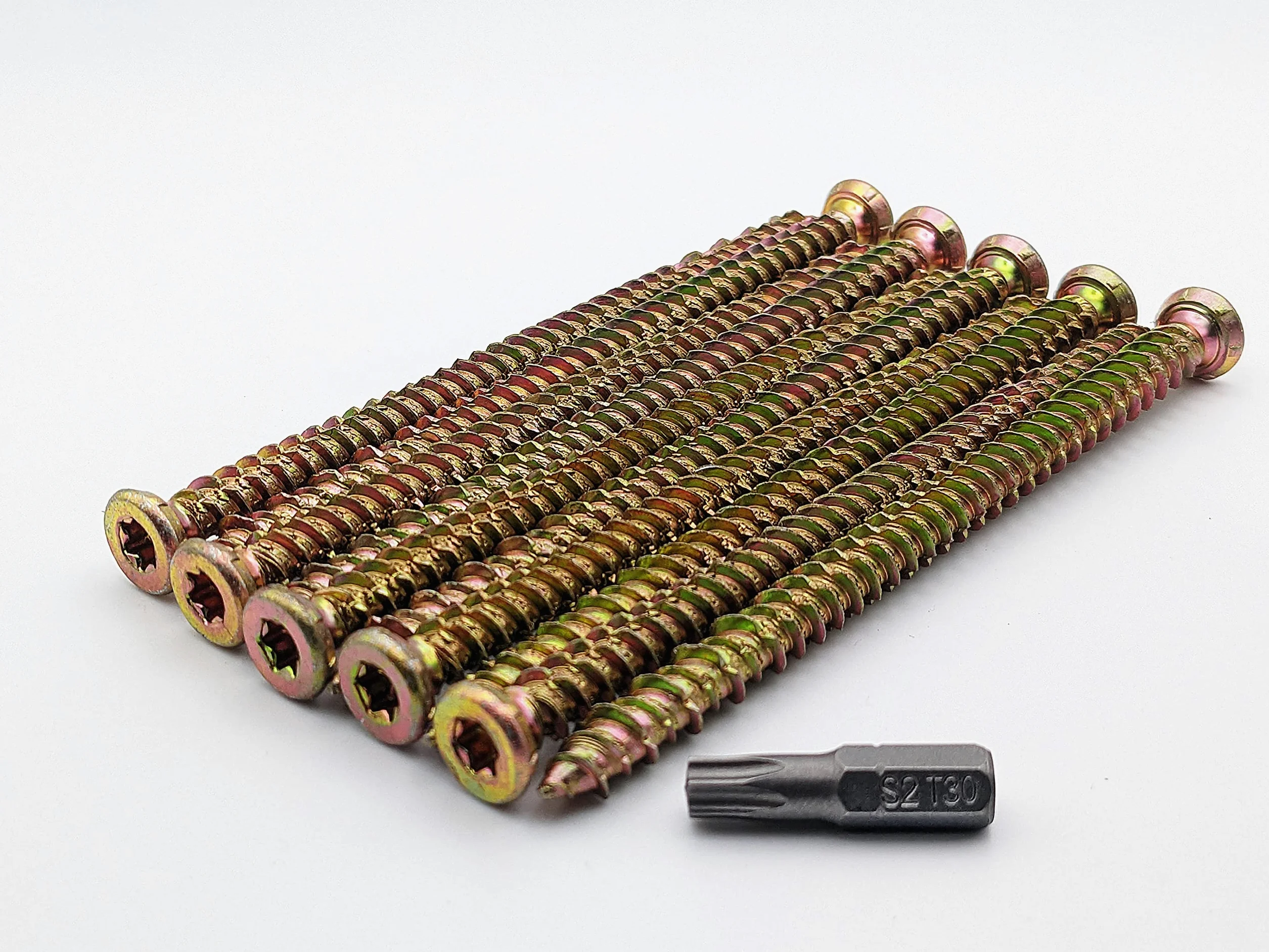 AF4F Lot de 20 vis de fixation pour cadre en béton, 202 x 7,5 mm, fenêtre, porte, menuiserie générale avec Torx 30 Bit gratuit (20 pièces)