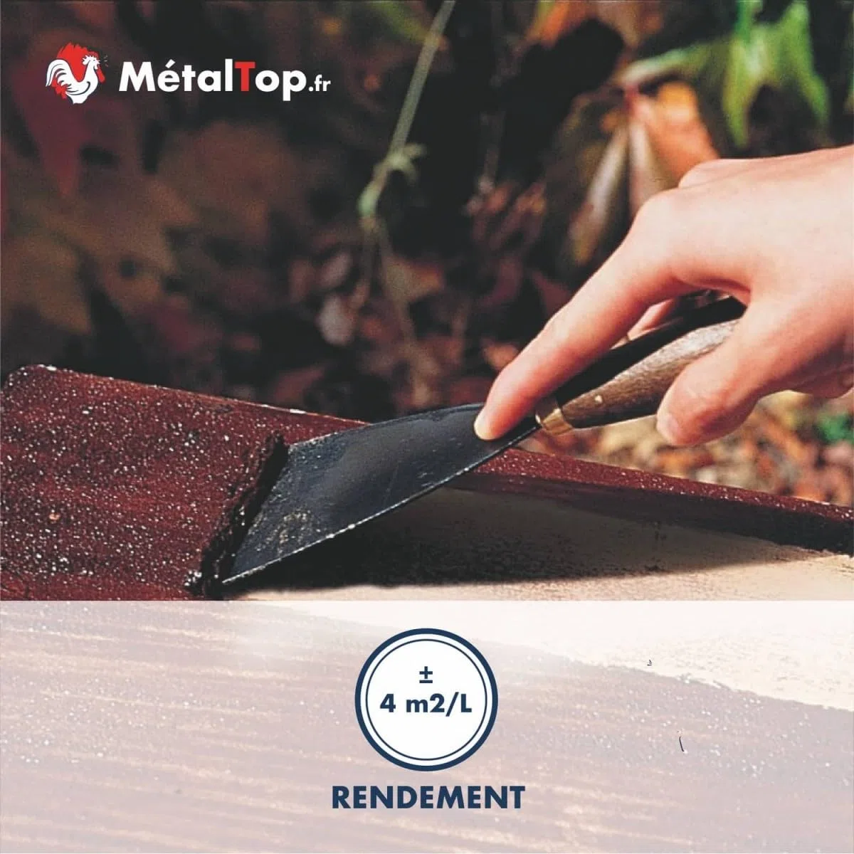 Metaltop - Decapant Peinture - 1 L - Enlève peinture, vernis et lasure sur toutes surfaces bois, métal, plastique, etc