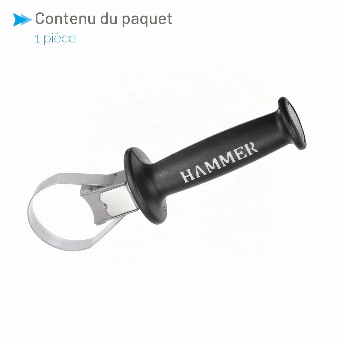 Poignée Auxiliaire Creuse pour Marteau Électrique, Poignée Latérale de Perceuse à Percussion de 60-65 mm - (Applications : pour 26 Marteaux Électriques)