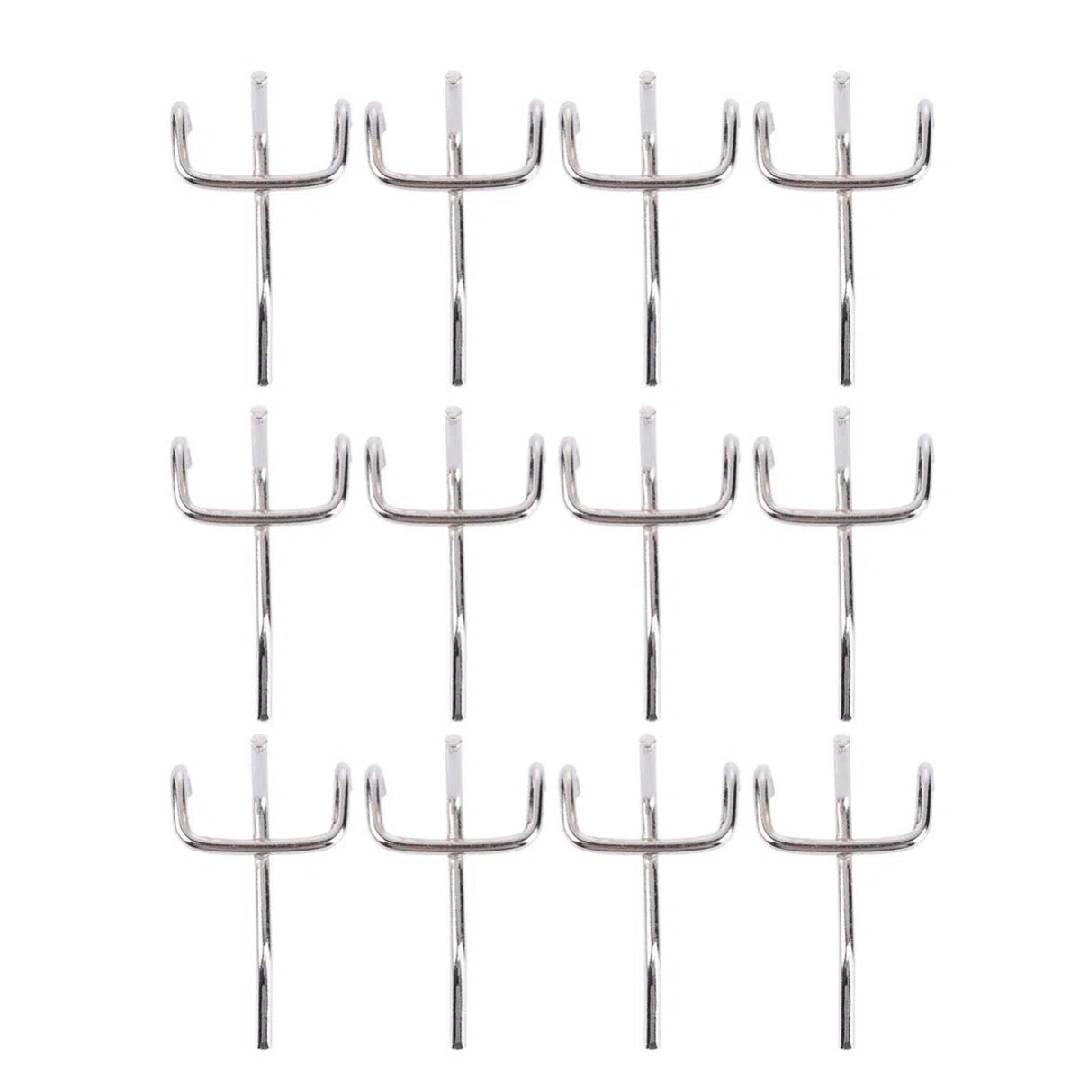 Cabilock 50 Pièces Crochets de Panneau Perforé Assortiment de Panneau Perforé Organisateur D'outil Crochets de pour Organiser Le Système de Stockage D'outils 5 Cm