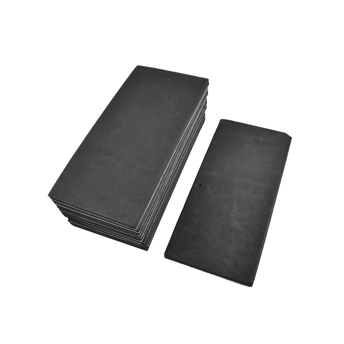 sourcingmap 10 pcs rectangle Mousse adhésive remplacement Sander arrière Pad Tapis Noir