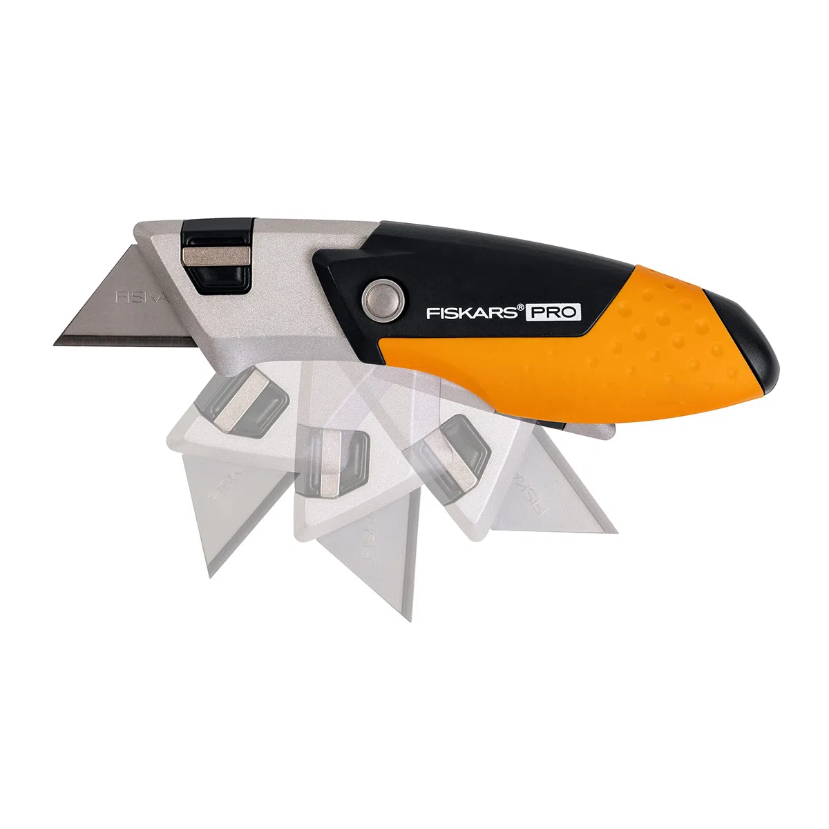 Fiskars Pro Cutter Pliant Universel Compact, Longueur 12 cm, Acier Inoxydable/Plastique, Noir/Orange, CarbonMax, 1062939