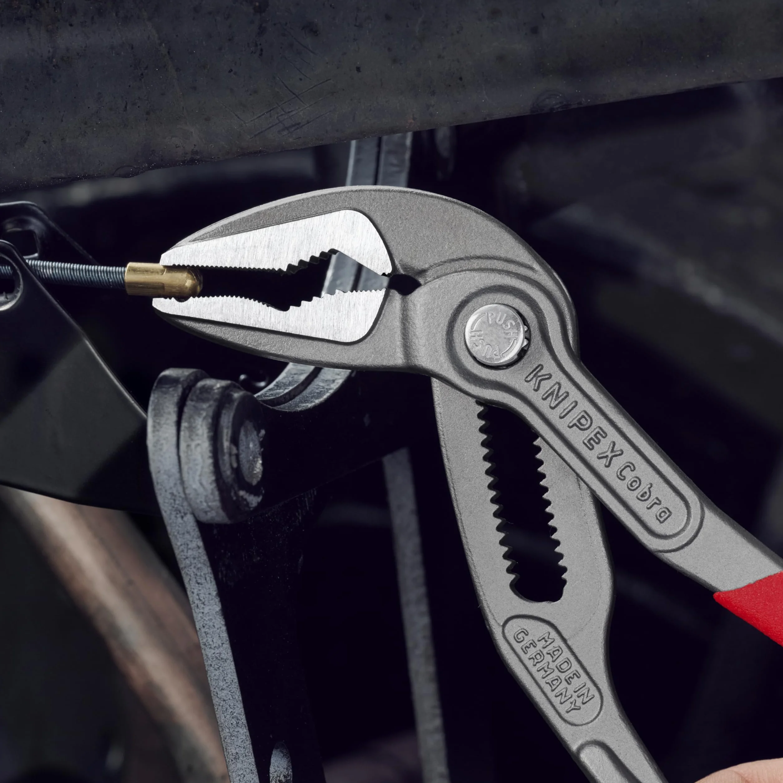KNIPEX Cobra ES Pince multiprise ultra-effiléerise atramentiséeaines PVC anti-dérapantes 180, 87 51 180