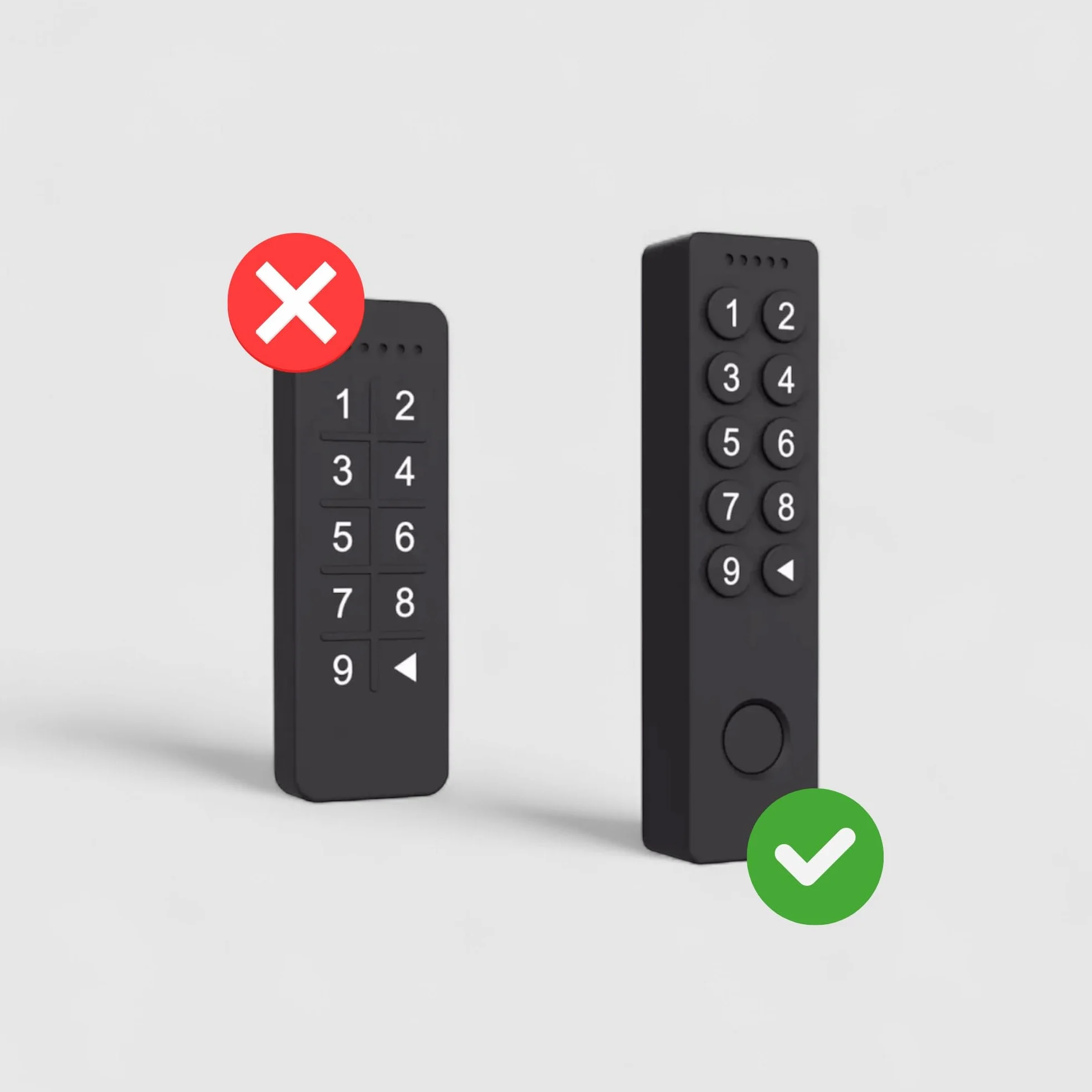 Support mural adapté au Nuki Keypad 2 - Accessoire pour serrure connectée - Cadre pour lecteur d’empreintes pour entrée intelligente - Noir