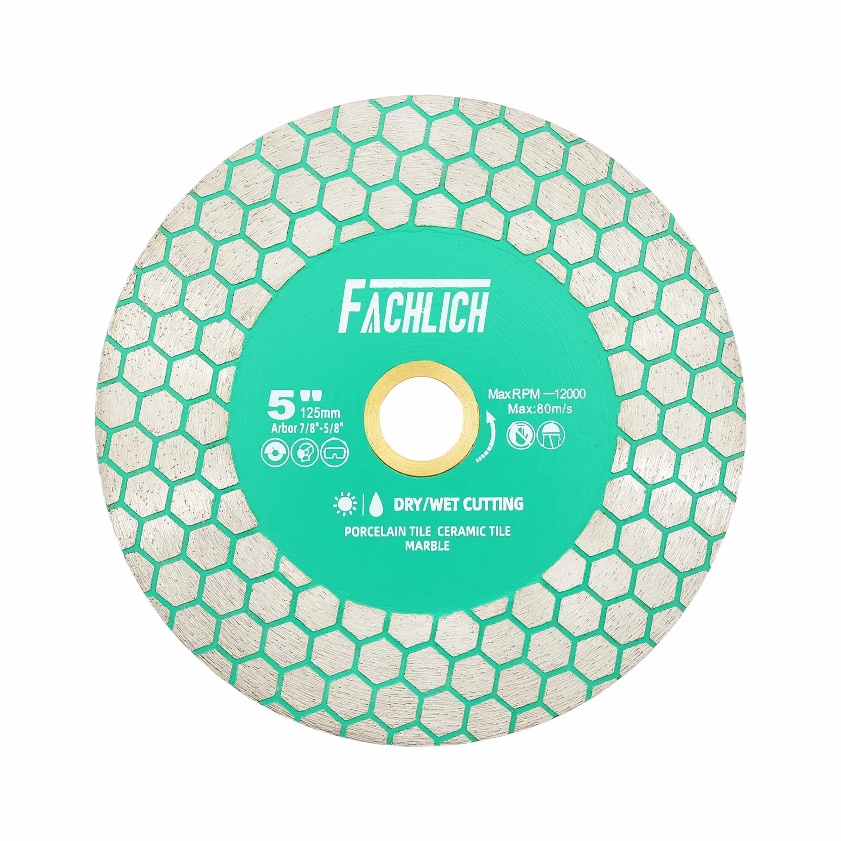 125mm Disque Diamant Carrelage - 5inch Double Face Coupe Meulage Lame Scie Diamant pour Porcelaine Céramique Marbre Granit Conception Hexagonale pour Meuleuse d'angle